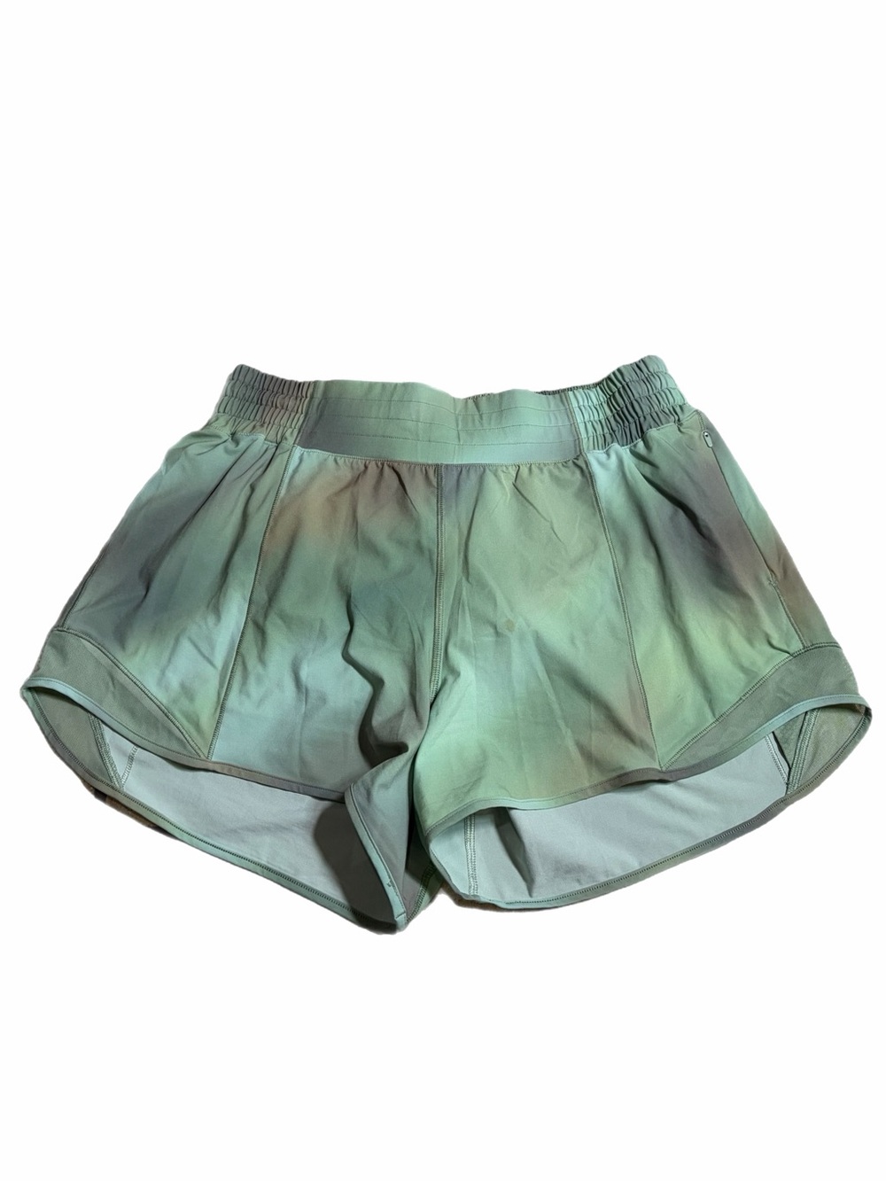 Lululemon Hotty Hot High-Rise Short *4" (Chroma Drift Green/Palm Court) 10